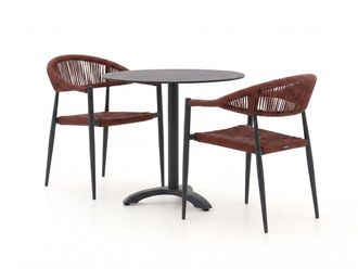 Manifesto Furniture Manifesto Belpasso/Lisio &oslash;80cm dining tuinset 3-delig stapelbaar