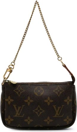 Louis Vuitton Borsa a mano Pochette Accessoires mini con monogramma 2008 - Marrone