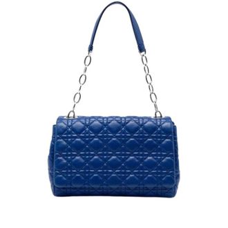 Dior Pre-owned Vintage Schoudertas - Dames - Pre-owned - Blauw - Maat: ONE Size Leer