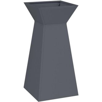 vidaXL Pillar Planter Anthracite 35 x 35 x 73 cm Steel Vidaxl
