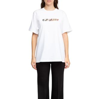 Burberry Maud Emb - Dames - Tops - Wit - Maat: XL Katoen