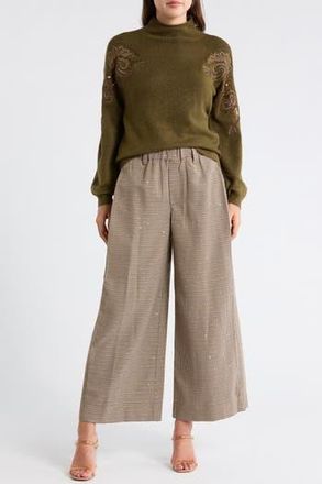 Democracy Sky Rise Wide Leg Pull-On Pants in Taupe Gold Multi at Nordstrom Rack, Size X-Small