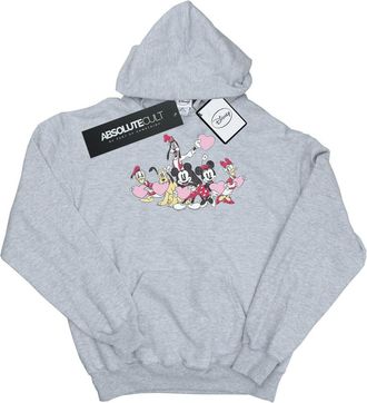 Disney Heren Mickey Mouse Love Friends Hoodie (Sportgrijs)