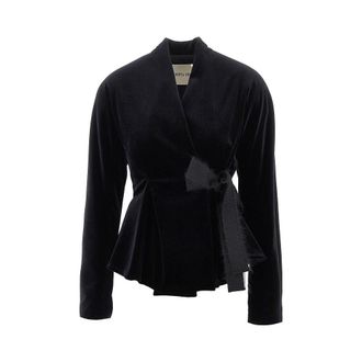 Alberta Ferretti Velvet jacket with bow Woman 42