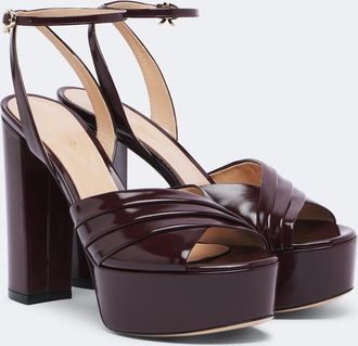 Gianvito Rossi Sandalias con plataforma de piel