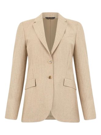 Brooks Brothers striped-pattern virgin-wool blazer - Neutrals