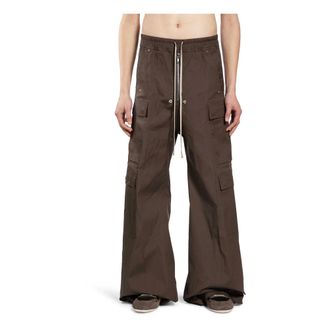 Rick Owens Cargobelas Trousers - male - Rick Owens - Wide Trousers - Gray - L - Trousers