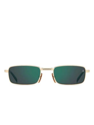 Eyewear by David Beckham Origami rectangle-frame sunglasses - men - Metal (Other) - One Size - Gold