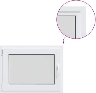 vidaXL Ventana De S&oacute;tano Risor 80 X 55 Cm Pvc Y Vidrio Vidaxl