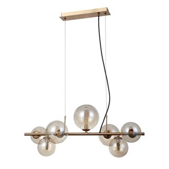 Netlighting Canello Modern 7 Light Bar Pendant Ceiling Light G9 in Yellow