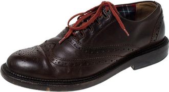 Dsquared2 Brown Brogue Leather Lace Up Oxfords