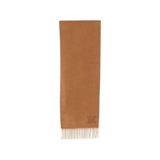 Max Mara Logo-embroidered Fringed Scarf