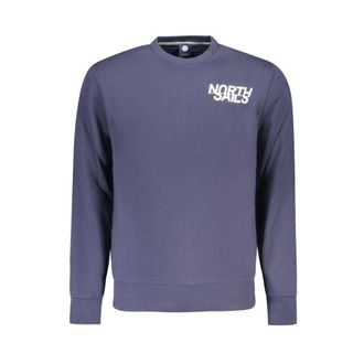 North Sails Hoodies & sweatvesten, Heren, Blauw, M, Katoen, Sweatshirt met lange mouwen