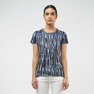 Majestic Filatures Stretch Linen Crewneck in Vintage Blue at Nordstrom, Size 2