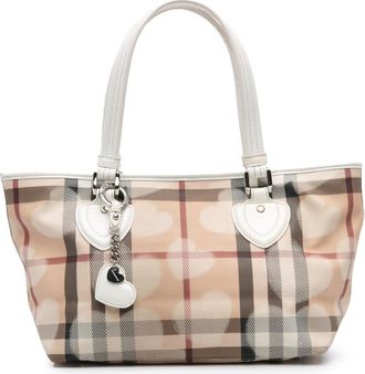Burberry Pre-owned Burberry House Check Coated Canvas Hearts Gracie Tote Ladies ITREGRO44SO