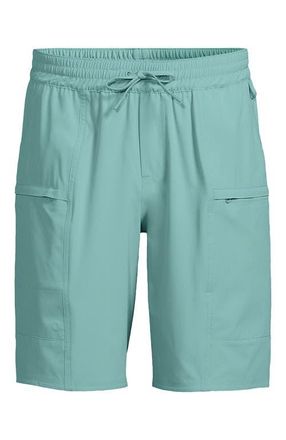 Lands End 9 Inch Packable Cargo Swim Shorts in Pale Teal at Nordstrom, Size Xx-Large