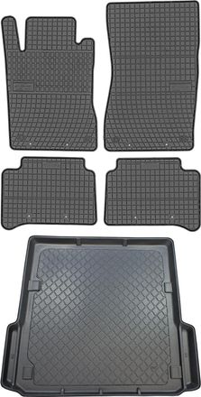 OEM Juego De Alfombrillas De Goma Para Coche Y Maletero Para Mercedes Clase E W211 Kombi (2003-10.2009)
