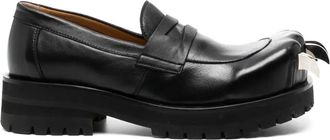 Charles Jeffrey Loverboy Mocassini Moggies in pelle - Nero