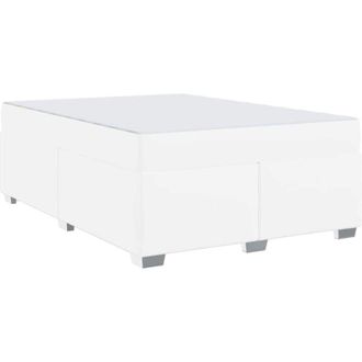vidaXL Estructura De Cama Blanco 140 X 200 Cm Cuero Sint&eacute;tico Vidaxl
