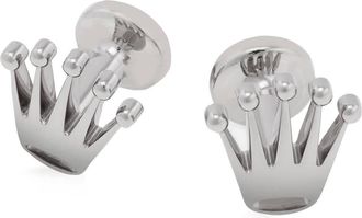 Rolex 18 kt White Gold Crown Cufflinks