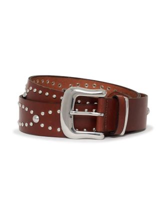 Sanctuary Womens Rowan Studded Belt In Mahogany