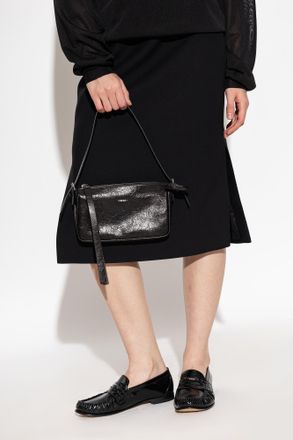 Fendi Leather Bag, Womens, Black