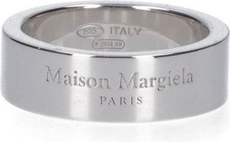 Maison Margiela Circular Sterling Silver Ring with Engraved Logo