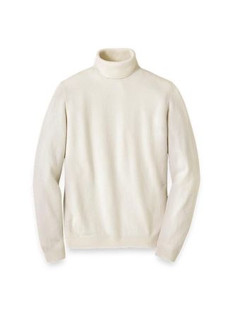 Paul Fredrick Cashmere Turtleneck Sweater in Ivory at Nordstrom, Size X-Large