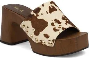 Mia Emmerie Platform Slide Sandal in Brown Cow at Nordstrom Rack, Size 8.5