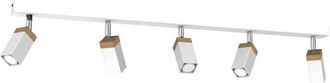 Milagro Lampada da soffitto SOLO SAWN WHITE / LEGNO PATINATO 5x mini GU10