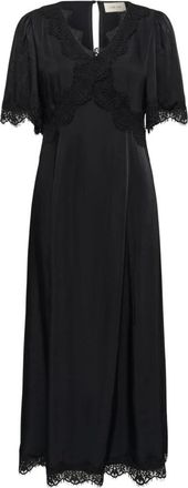Cream Midi Jurk - Dames - Jurken - Zwart - Maat: 3XL