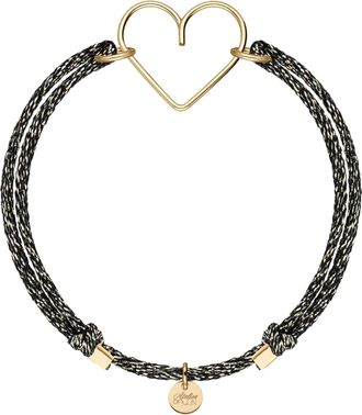 Atelier Paulin Bracelet Cordon Lurex Coeur Gold Filled