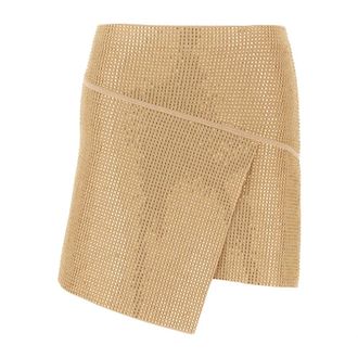 ADĀMO Andrea Adamo Short Skirts, female, Yellow, Size: M Asymmetric Miniskirt