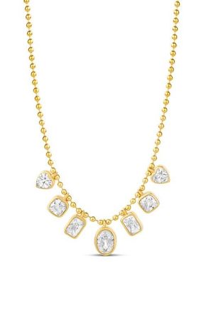 SHYMI Dangling Stone Charm Necklace in Gold at Nordstrom, Size 16