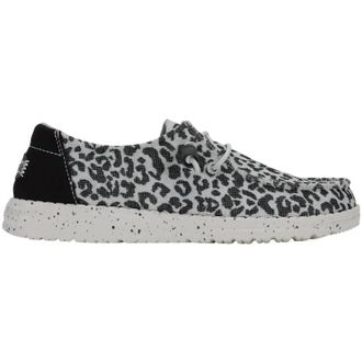 Hey Dude Womens Wendy Leopard Slip On Shoes In Black/grey