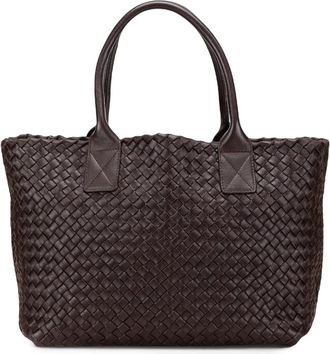 Bottega Veneta Borsa tote Intreccio Cabat in pelle di agnello 2012-2025 - Marrone