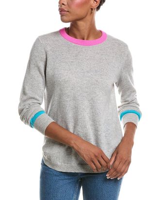 Autumn Cashmere Shirttail Crewneck Cashmere Sweater