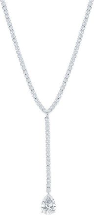 Suzy Levian Suzy Levian Gala Collection Silver Cz Lariat Necklace