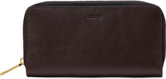 AllSaints Lena Continental Leather Wallet in Burnt Umber Red at Nordstrom