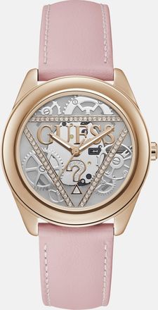 Guess Rose Gold-Tone and Pink Gears Analog Watch