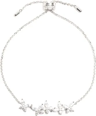 APM Monaco crystal-embellished chain-link bracelet - women - Silver Plated - One Size