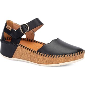 Pikolinos Marina Wedge Flat in Black/Black at Nordstrom, Size 10-10.5Us