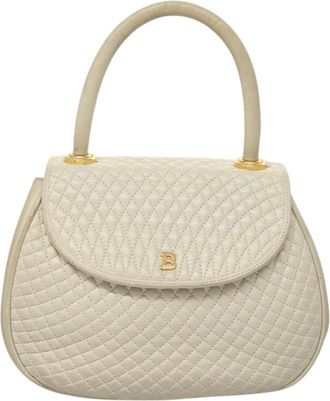 Bally White Leather Handbag (Pre-Owned)