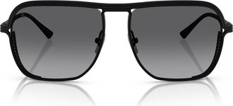 Ferrari 59mm Square Sunglasses in Black /Grey Gradient Polar at Nordstrom