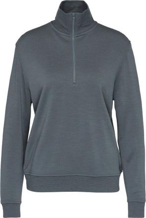 Stoic WarmMerinoTerry AlavaaraSt. Half Zip Merinopullover f&uuml;r Damen | grau
