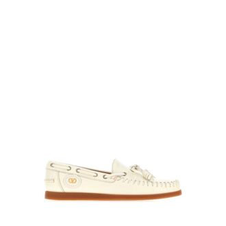Valentino Garavani Sailor Shoes, female, White, Size: 10 US VLogo Signature Loafers
