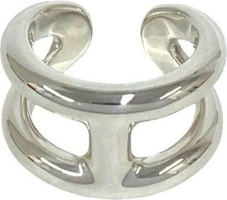 Herm&egrave;s Silver Silver 925 Band Ring (Pre-Owned)