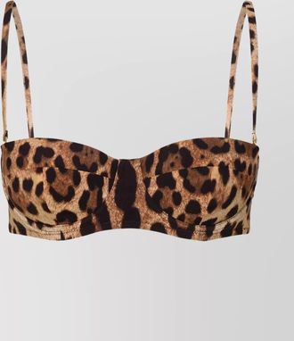 Dolce & Gabbana brown polyamide blend bikini bra