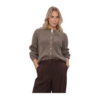 Modstr&ouml;m Crismd Cardigan - Dames - Truien - Bruin - Maat: L Leer