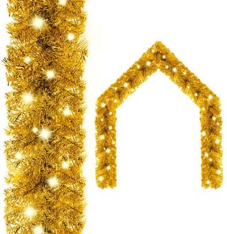 vidaXL Guirnalda De Navidad Con Luces Led Dorado 20 M Vidaxl
